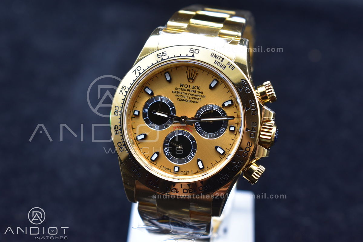 Daytona 116508 BTF 1:1 Best Edition YG/Black Dial on YG Bracelet SA4130